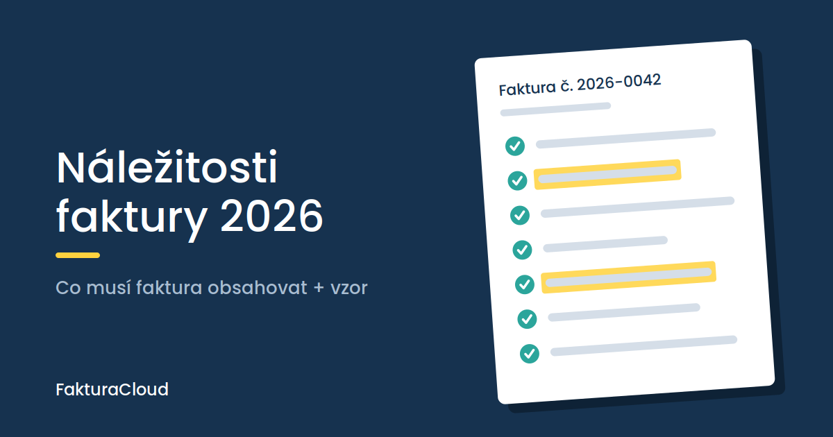 náležitosti faktury